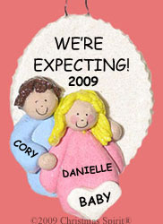 Waiting for you Pregnant Couple Ornament